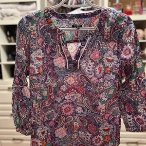 Talbots, Size Petite S print blouse